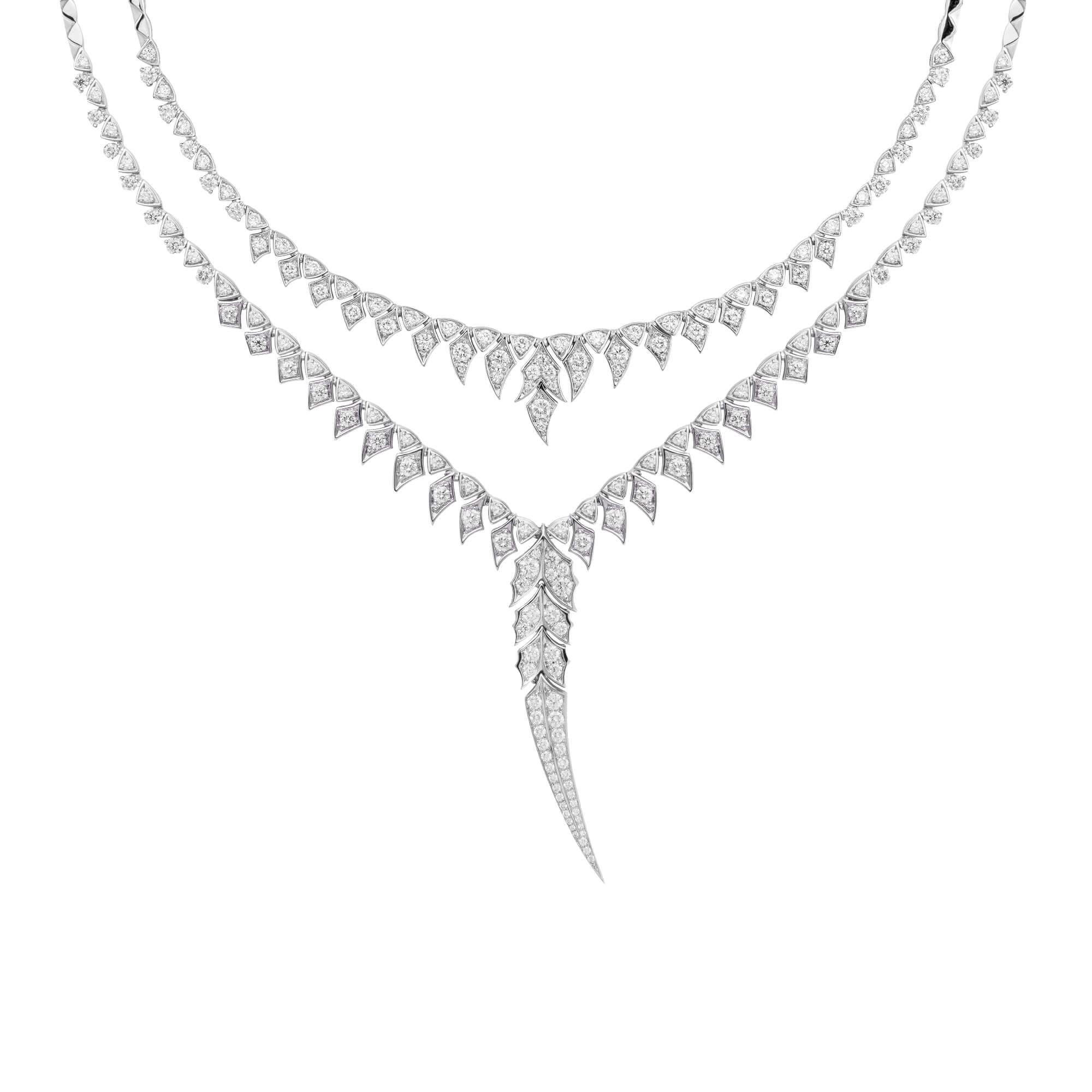 swarovski feather necklace