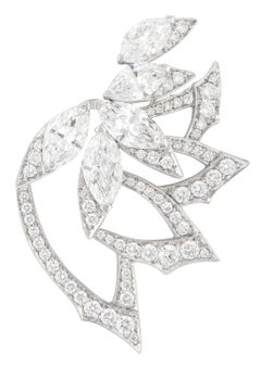 Stephen Webster Magnipheasant White Gold and White Diamond Plumage Earstuds
