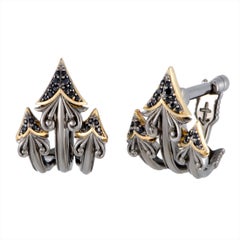 Stephen Webster Men’s Silver/Black Rhodium Yellow Gold-Plated Cufflinks