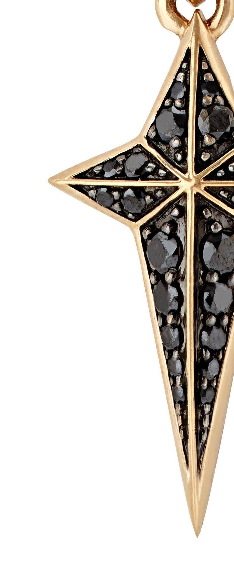 black diamond cross earrings