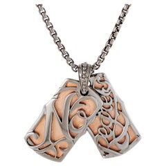 Louis Vuitton Dog Tag Rose Gold Necklace at 1stdibs