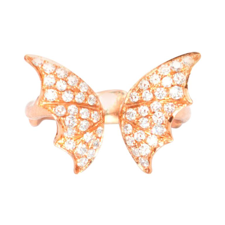 Stephen Webster Rose Gold-Plated Crystal Wings Ring