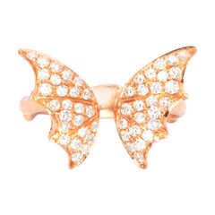 Stephen Webster Rose Gold-Plated Crystal Wings Ring