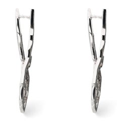 Stephen Webster Round Cut Black Diamonds Drop Earrings 18K White Gold
