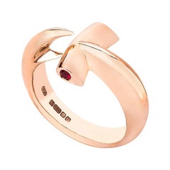 Stephen Webster Ruby and 18 Carat Rose Gold Hammerhead Ring