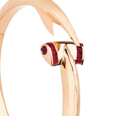 Stephen Webster Ruby and 18 Carat Rose Gold Hammerhead Bangle