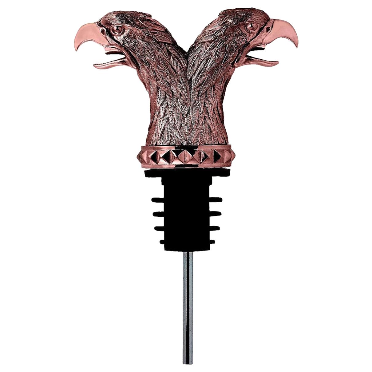 Stephen Webster Russian Roulette Rose Gold-Plated Double Eagle Head Pourer For Sale