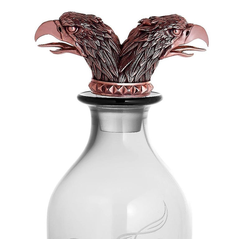 British Stephen Webster Russian Roulette Rose Gold-Plated Smoking Gun Decanter For Sale