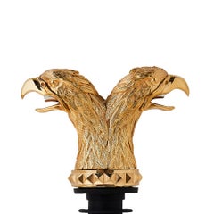 Stephen Webster Russian Roulette Yellow Gold-Plated Double Eagle Head Pourer