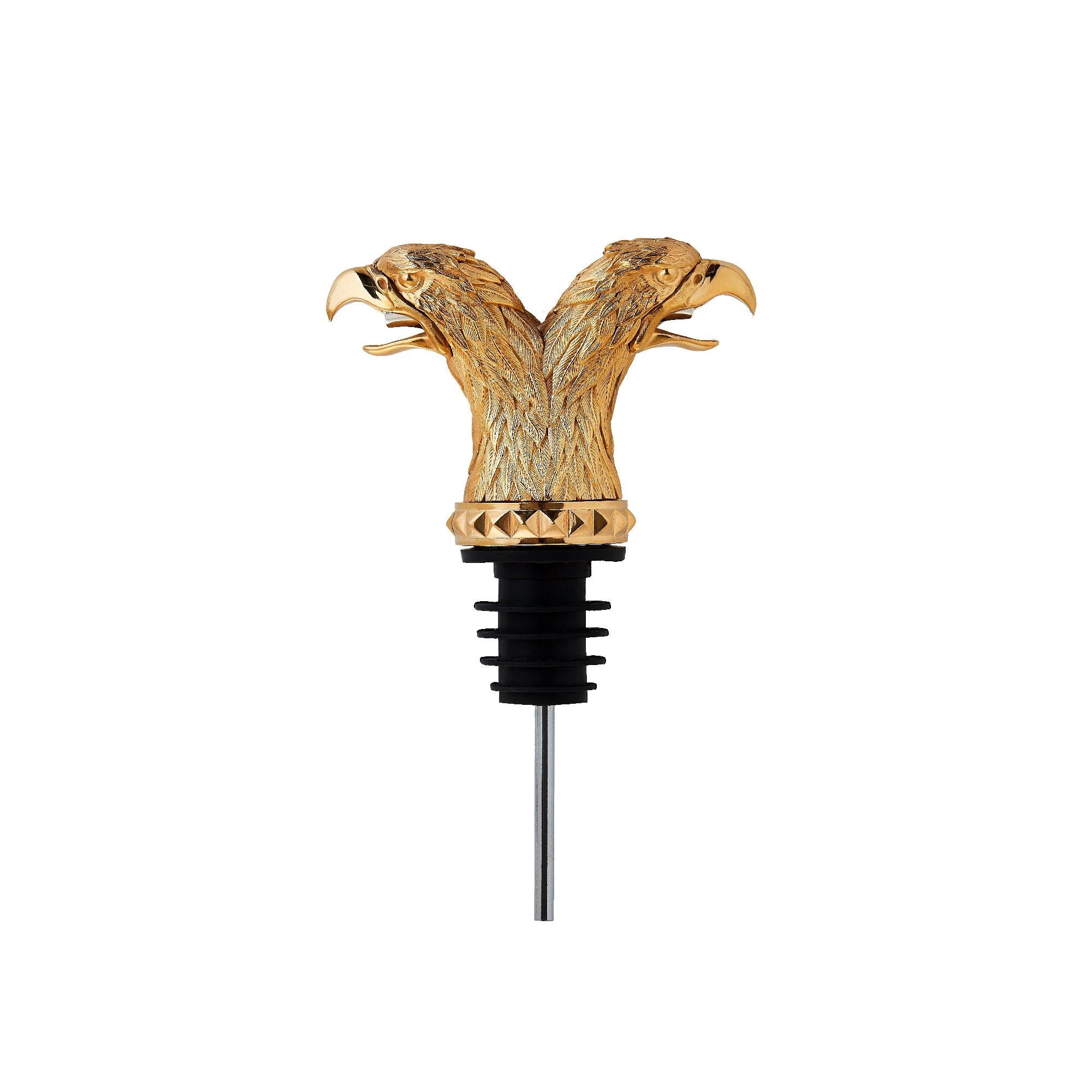 Stephen Webster Russian Roulette Yellow Gold-Plated Double Eagle Head Pourer For Sale