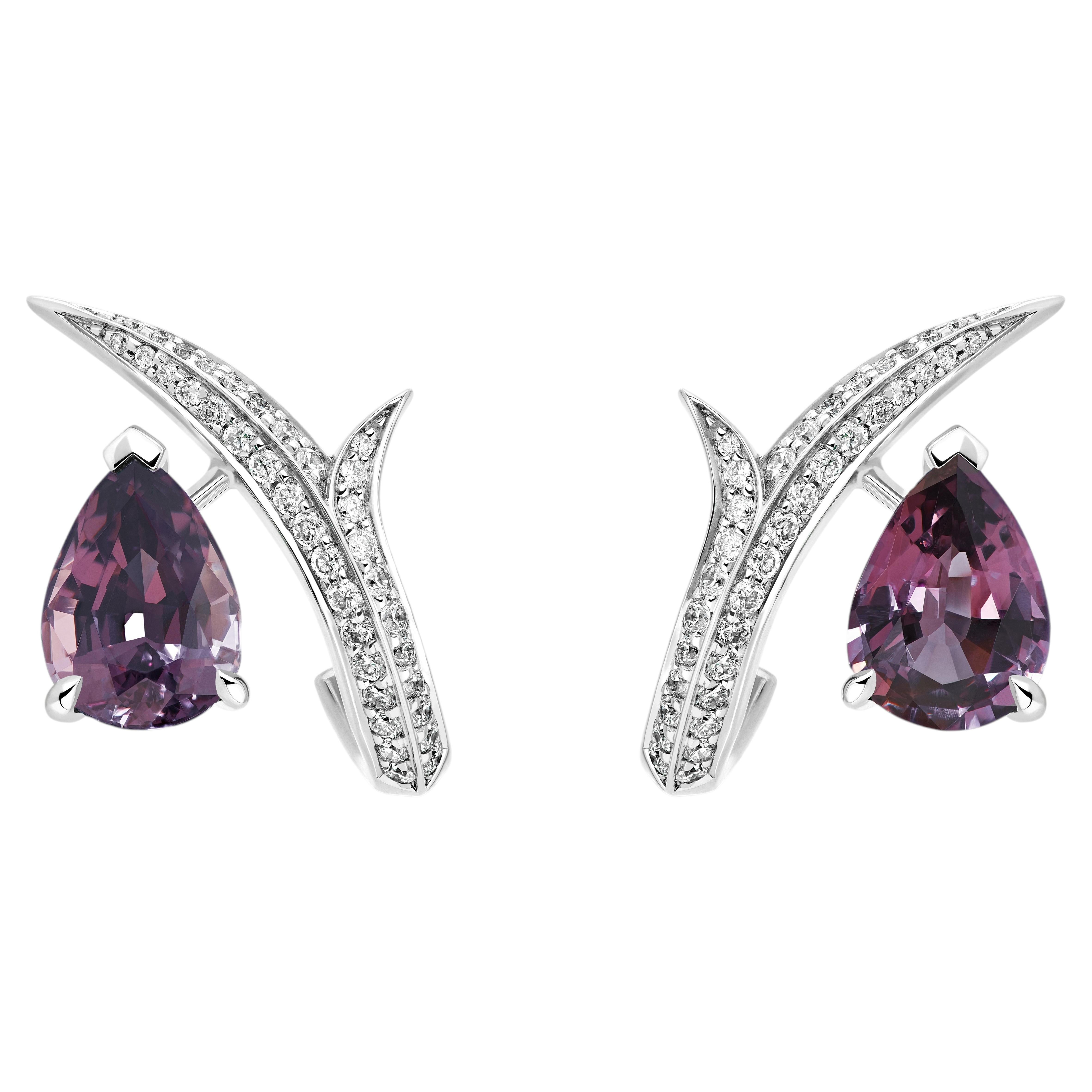 Stephen Webster Spinel Earrings Thorn Embrace in 18k white gold