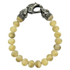 Stephen Webster Sterling Silver and Bone Bead Men's Bracelet