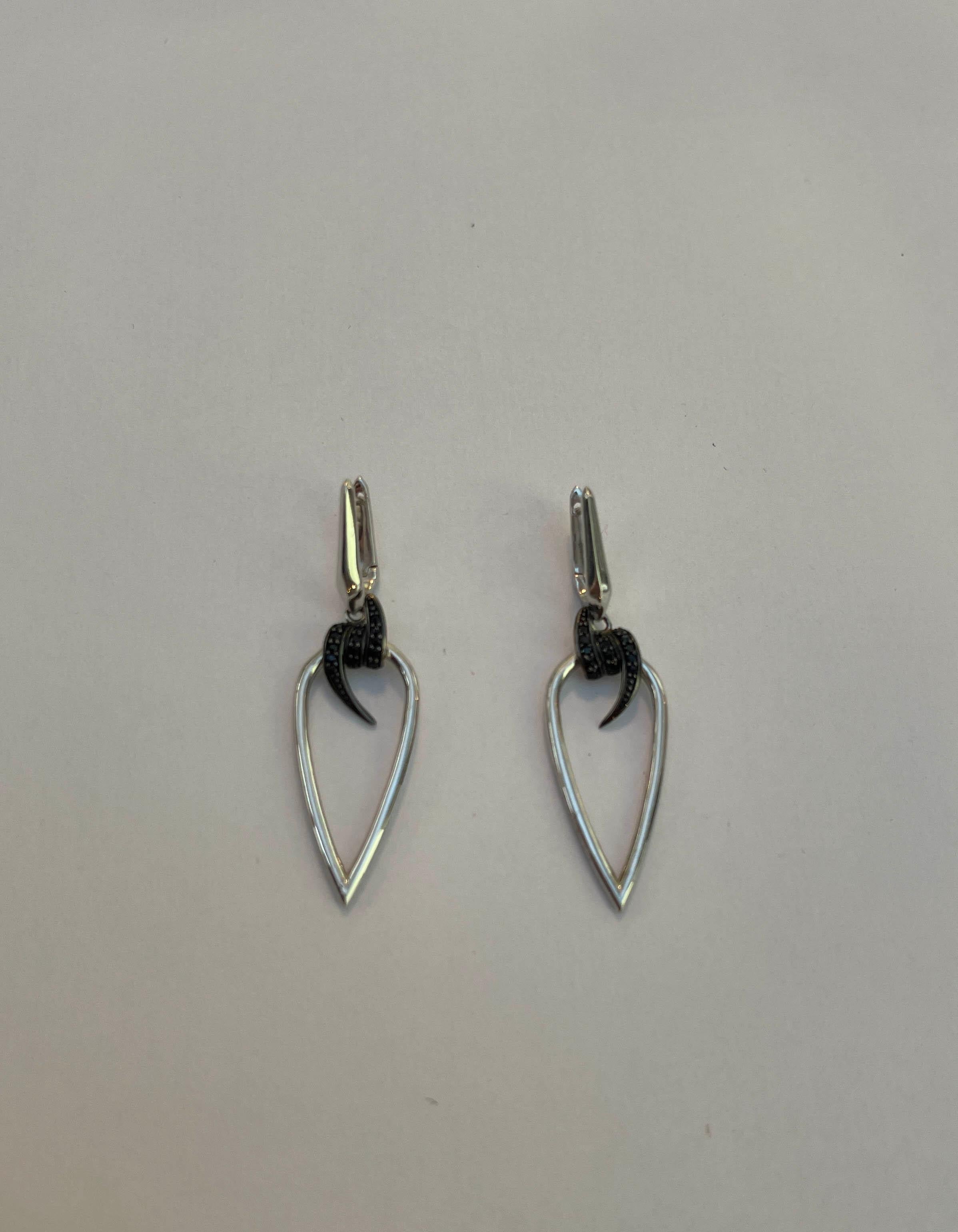 black sapphire earrings