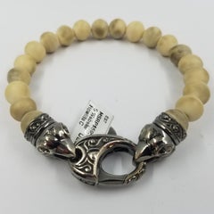 Stephen Webster Sterling Silver and Bone Bead Men's Bracelet
