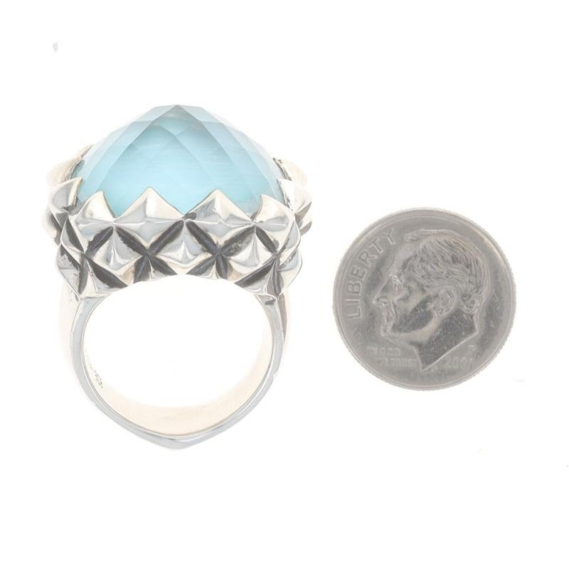 Stephen Webster Super Clous de bague en quartz bleu et nacre 925 taille 7 Excellent état - En vente à Greensboro, NC