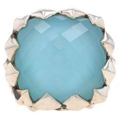 Stephen Webster Super Stud Blue Quartz Mother of Pearl Ring -Sterling 925 Size 7