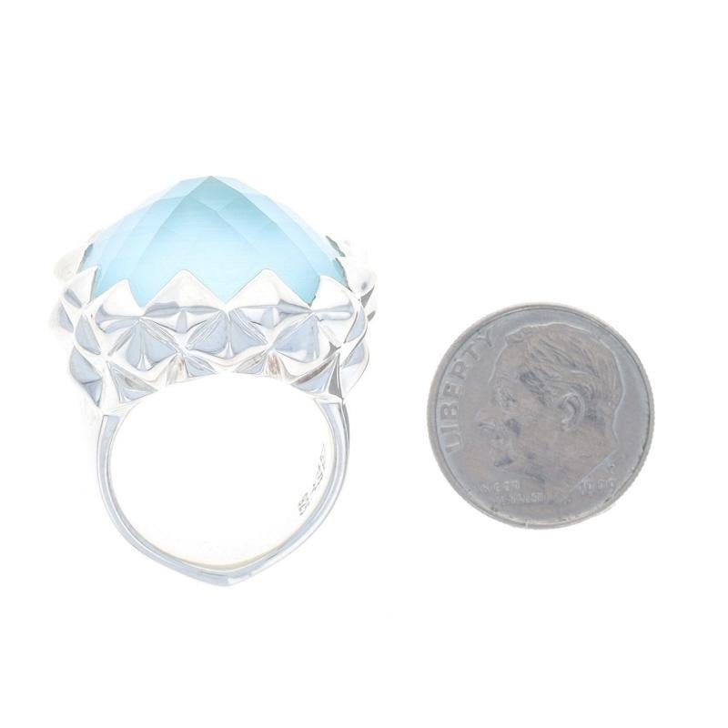 Stephen Webster Super Stud Quartz & Mother of Pearl Cocktail Solitaire Ring 925 For Sale 1