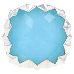 Stephen Webster Super Stud Quartz & Mother of Pearl Cocktail Solitaire Ring 925