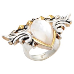 Stephen Webster Bague baroque Superstud en argent sterling, nacre et quartz