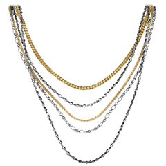 Stephen Webster Superstud Gold-Tone Sterling Silver Multi-Chain Necklace