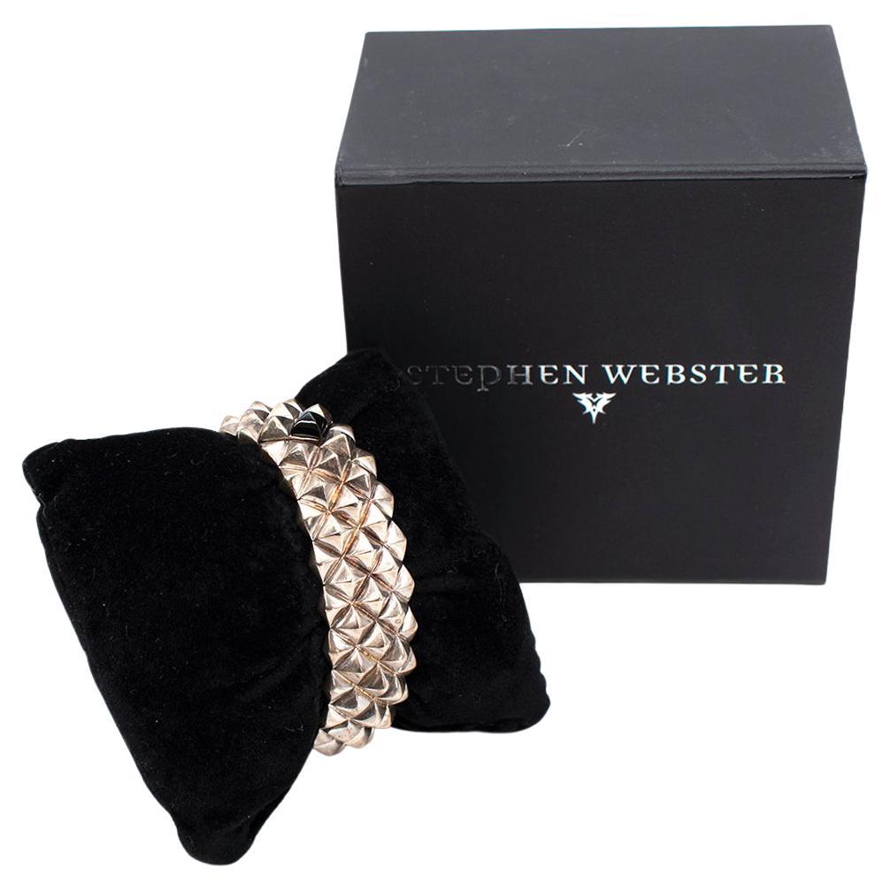 Stephen Webster Superstud Onyx Hinged Cuff Bracelet For Sale