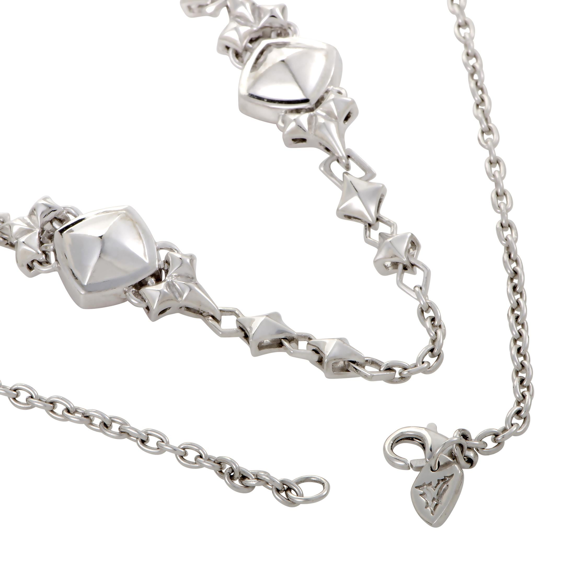 Mixed Cut Stephen Webster Superstud Silver Coral and Quartz Necklace For Sale