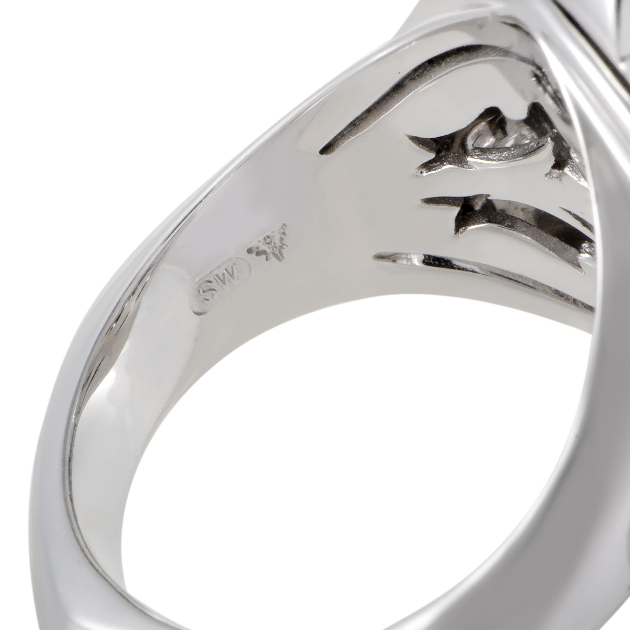Women's Stephen Webster Superstud Silver Sapphire Chrysoprase and Quartz Ring