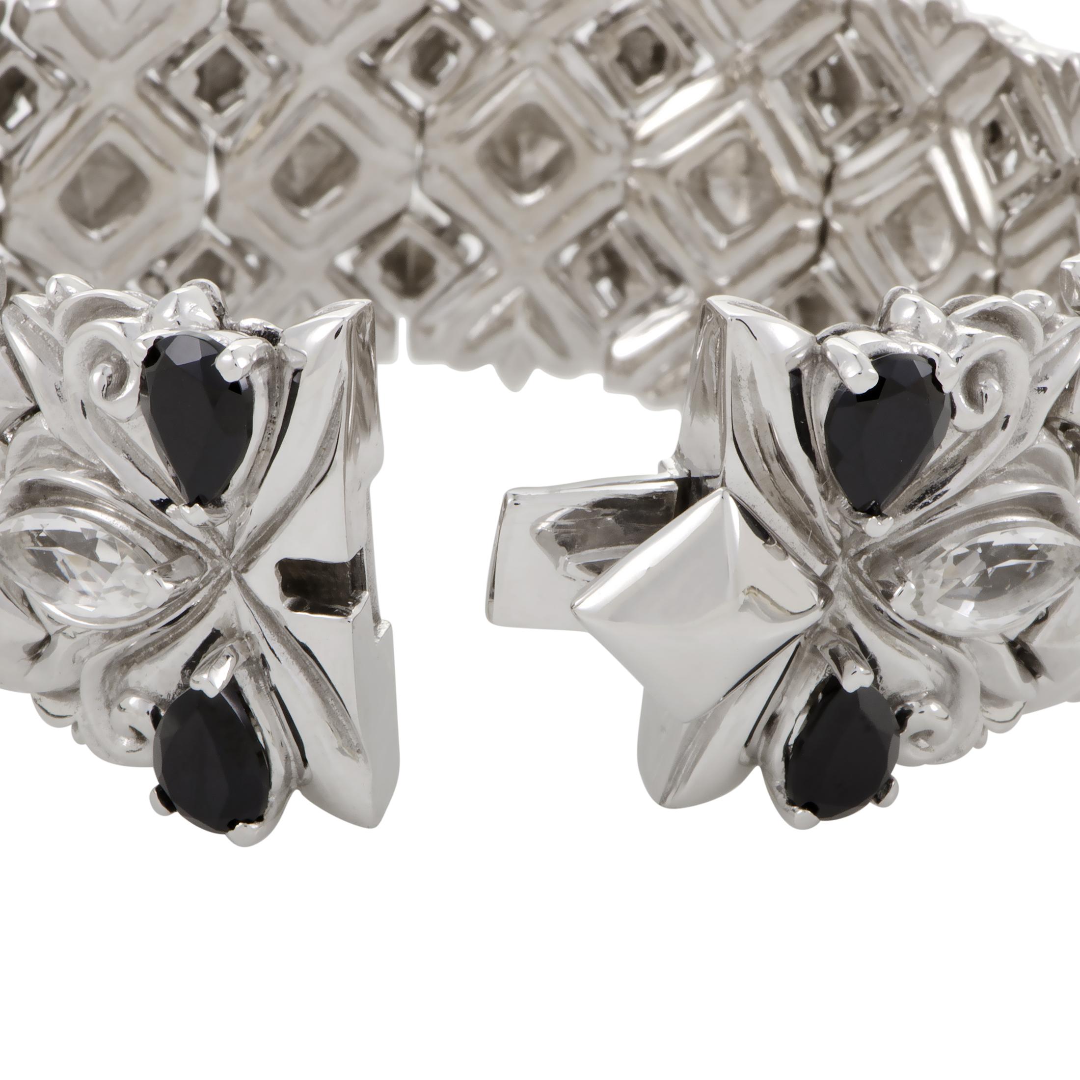 Women's Stephen Webster Superstud Womens Silver Black Spinel and Quartz Bracelet
