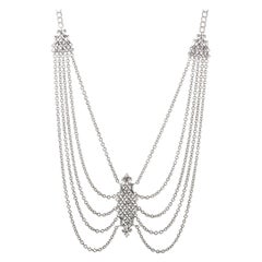 Stephen Webster Superstud Womens Silver Draping Chains Necklace