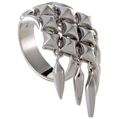 Stephen Webster Superstud Womens Silver Studs and Dangling Charms Ring