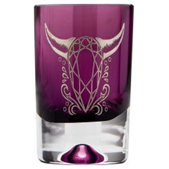 Stephen Webster Tequila Lore Cow Engraved Detail Amethyst Shot Glass - Set of 2