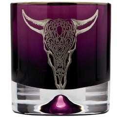 Stephen Webster Tequila Lore Cow Engraved Detail Amethyst Tumbler - Set of 2