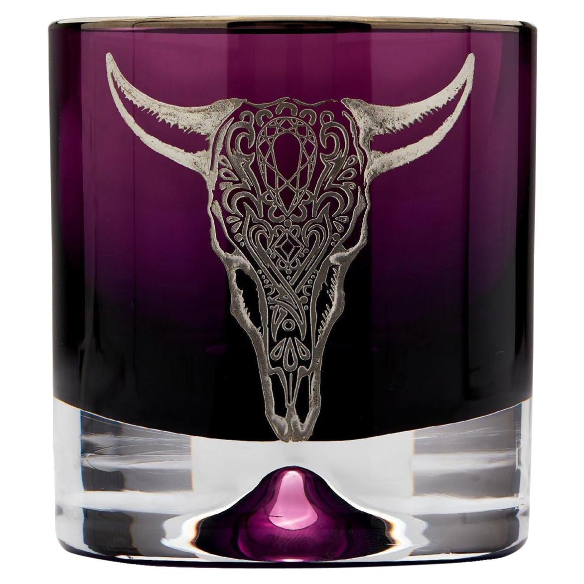 Stephen Webster Tequila Lore Cow Engraved Detail Amethyst Tumbler - Set of 2 For Sale