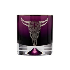 Stephen Webster Tequila Lore Cow Engraved Detail Amethyst Tumbler - Set of 2