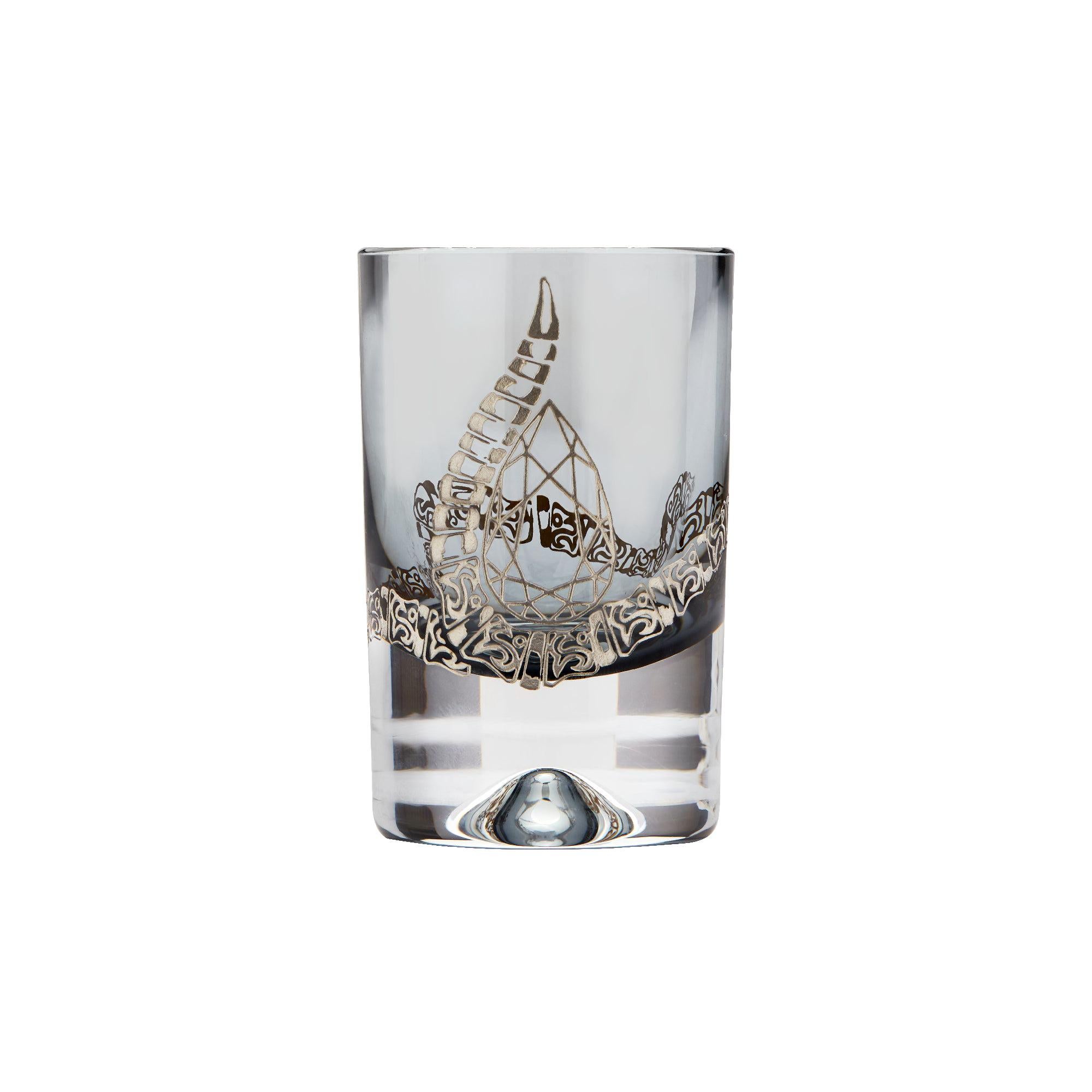 Stephen Webster Tequila Lore Rattlesnake Engraved Smoke Shot Glass - Set of 2 For Sale