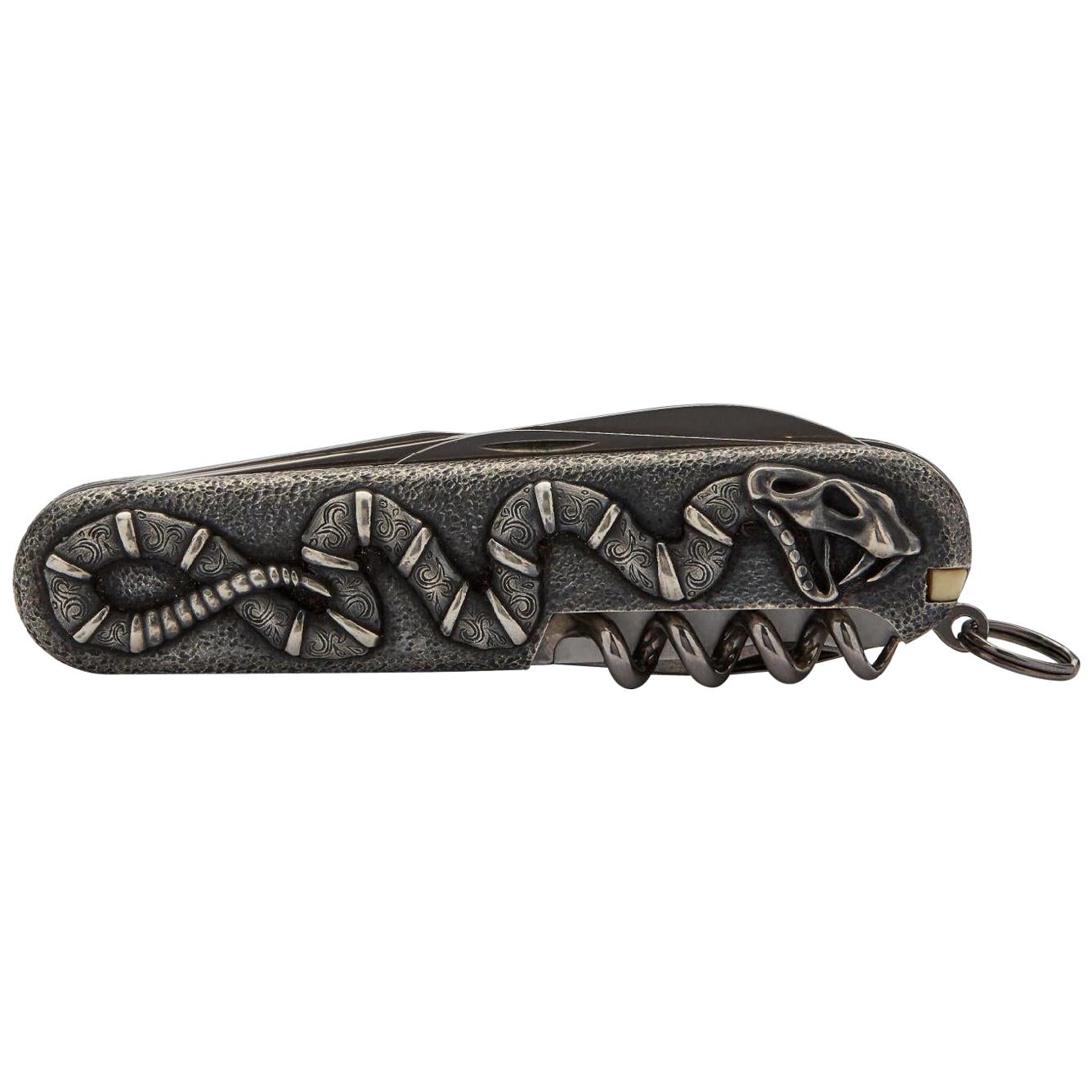 Stephen Webster Tequila Lore Sterling Silver Snake Swiss Army Knife For Sale