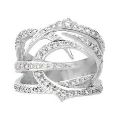 Bague Stephen Webster Thorn en or blanc 18 carats et diamants blancs 0,55 carat