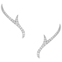 Stephen Webster Thorn Boucles d'oreilles à tige en or blanc 18 carats et diamants blancs 0,02 carat