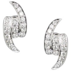 Boucles d'oreilles en or 18 carats et diamant blanc '0,24 carat' à nœud, Stephen Webster