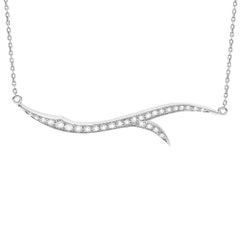 Stephen Webster Thorn 18ct White Gold and '0.27ct' White Diamond Stem Necklace