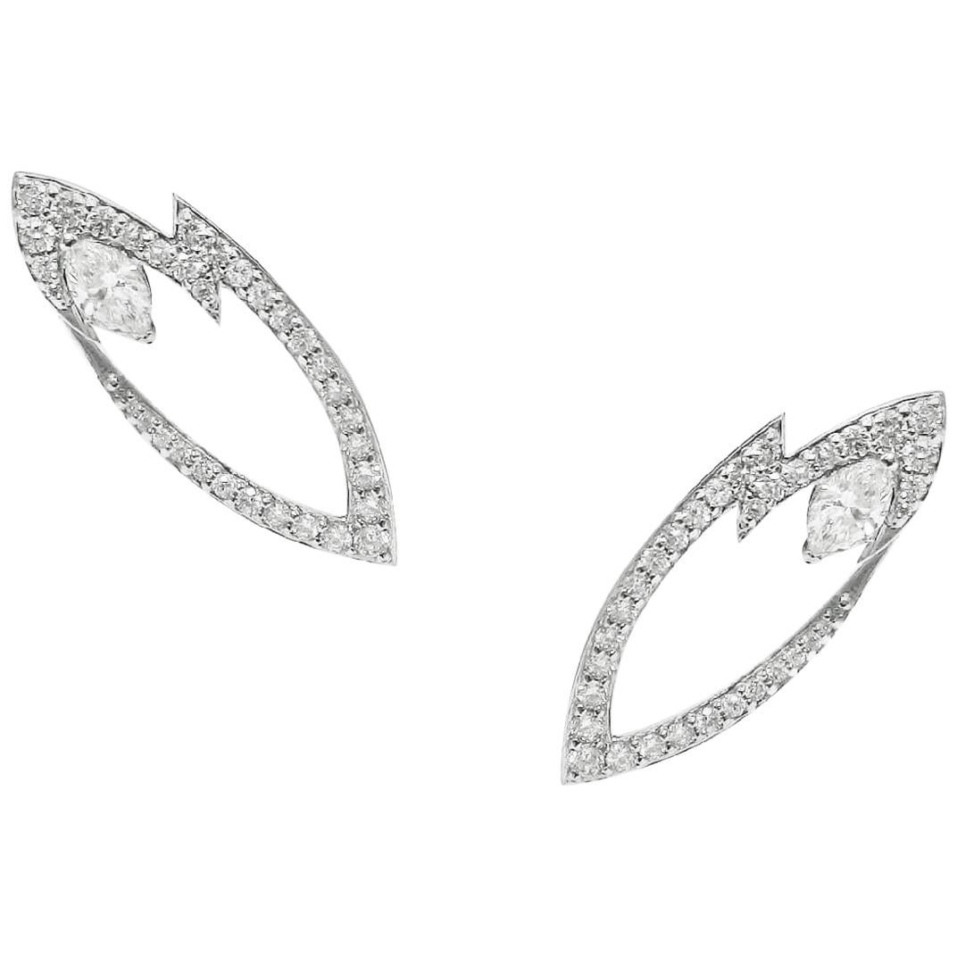 Stephen Webster Thorn 18 Carat Gold and '0.80 Carat' White Diamond Earrings