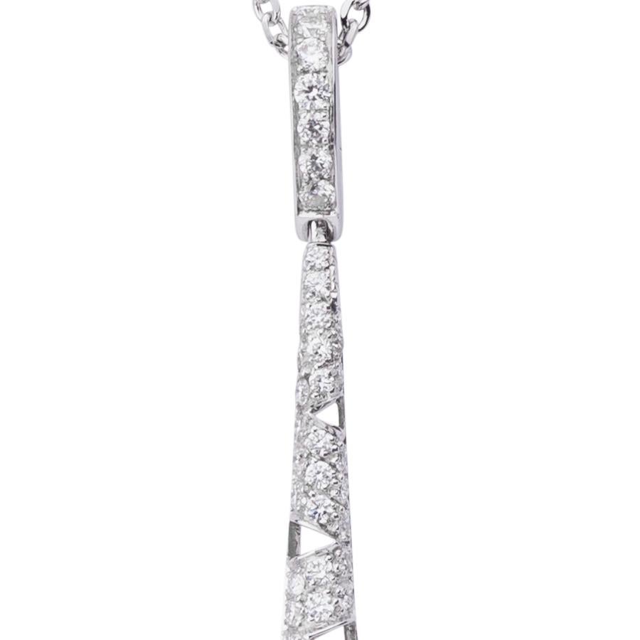 Mixed Cut Stephen Webster Thorn Entwined Drop Topaz and Diamond Set in White Gold Pendant
