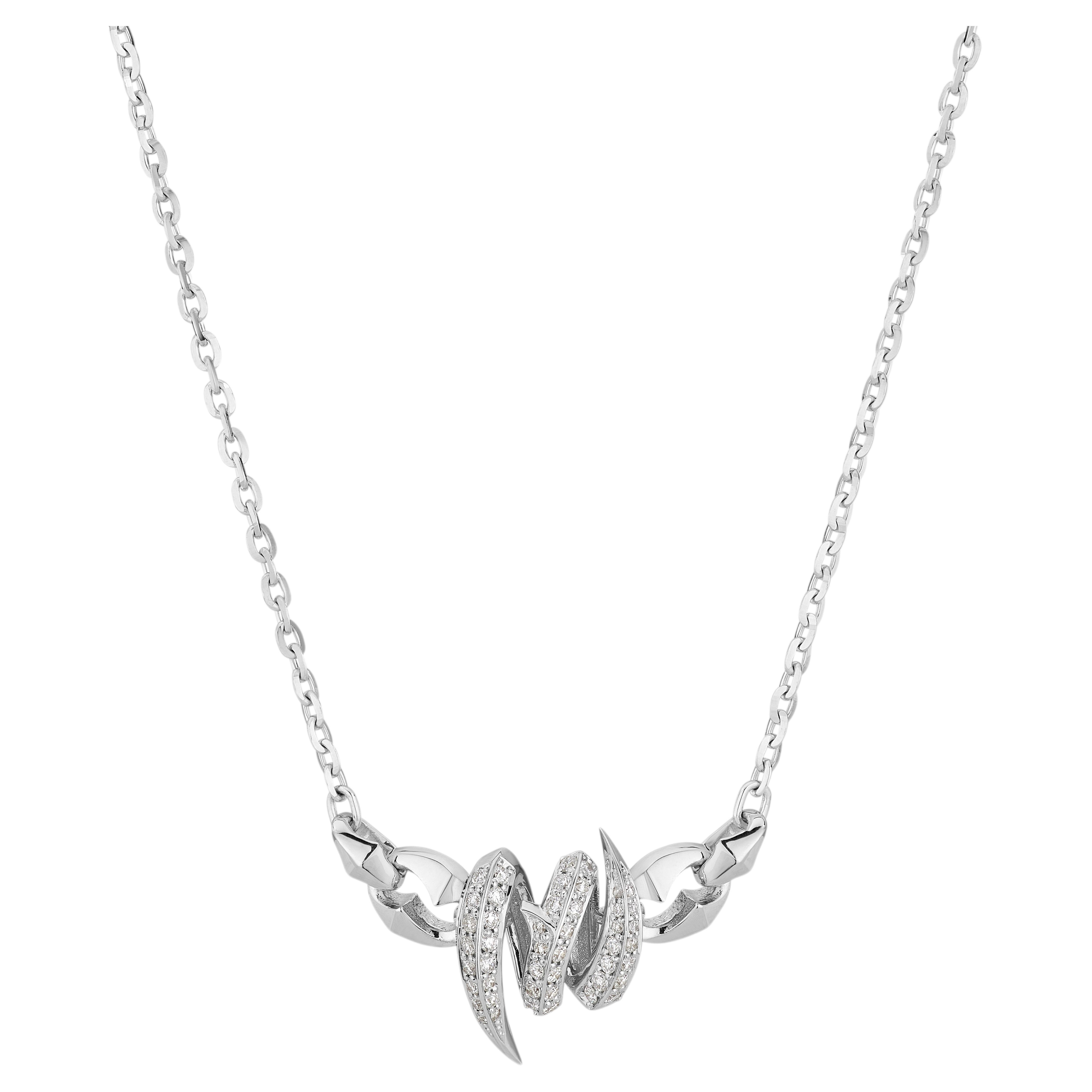 Collier « Thorn » de Stephen Webster, diamants, or blanc