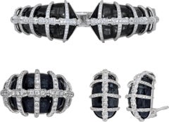 Stephen Webster "Verne Sushi" bracelet, ring & earrings set in 18k white gold