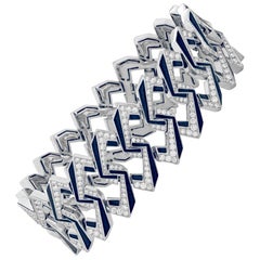 Stephen Webster Vertigo Impossible Link 18 Karat White Gold and Diamond Bracelet