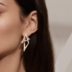 Stephen Webster Vertigo Infinity 18 Karat Yellow Gold and White Diamond Hoops