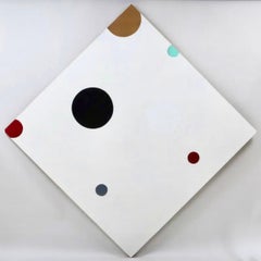 Large Stephen Westfall Diptych Abstract Oil Painting Post Minimalist Pop Art