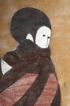 Red Coat, Modern Woodcut Print by Stephen White