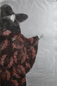The Bead Seller, Modern Woodcut Print by Stephen White
