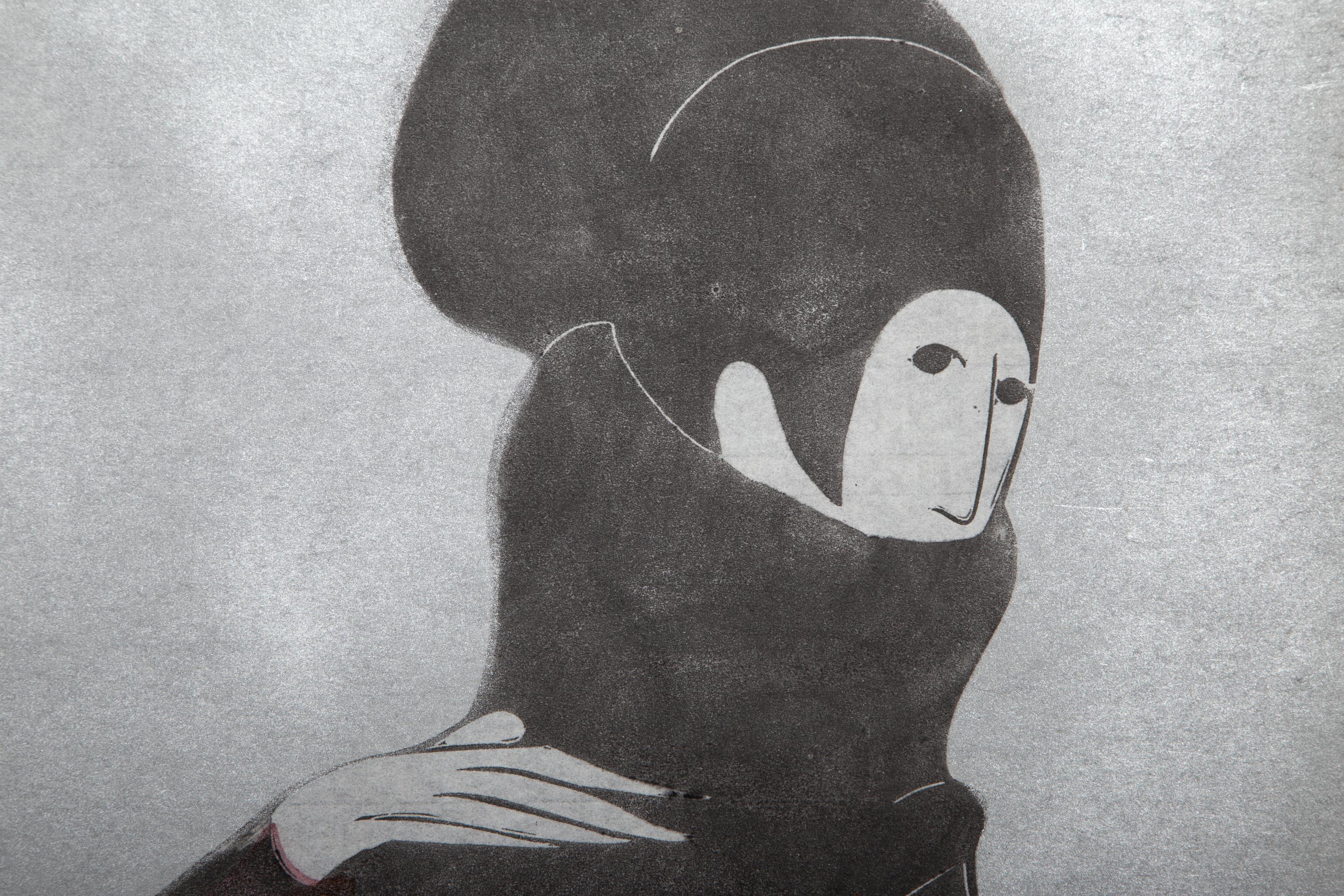 Velvet Cape, Modern Woodcut Print by Stephen White For Sale 1